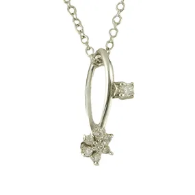 COLLIER IN ORO BIANCO E DIAMANTI CT 0,10